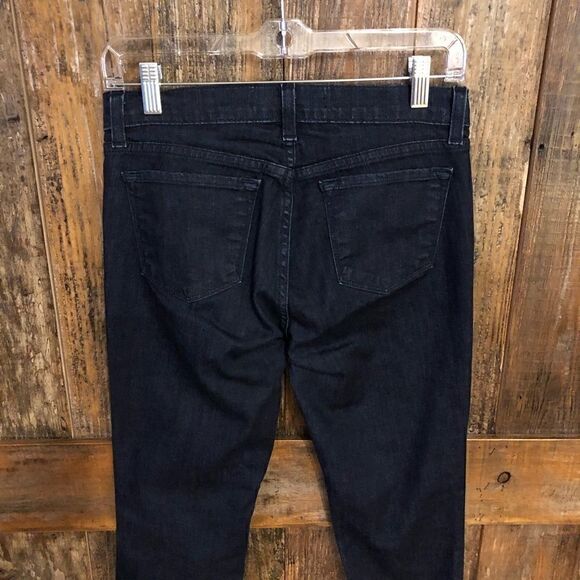 J. Brand Sz 27 Dark Blue Indigo Eclipse Denim Skinny Cotton Spandex Jeans - Picture 5 of 9